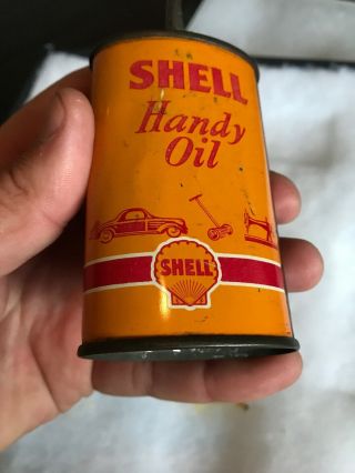 Vintage Handy Oiler Gun Oil Can Tin Lead Top Shell Rare Variety Household Oil 2