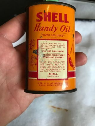 Vintage Handy Oiler Gun Oil Can Tin Lead Top Shell Rare Variety Household Oil 3