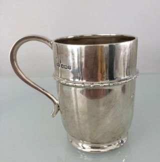 A Vintage Silver Hallmarked Christening Cup Dated 1927