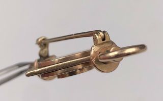 Antique Engraved Kappa Alpha Society Members 14K Gold Watch Key Fob Pendant Pin 9