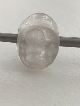 Wonderful Authentic Face Antique Intaglio Crystal Stone Old Bead