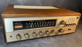 The Fisher 500 Tx W/ Cabinet Tune O Matic Autoscan Stereo Am Fm Vintage Receiver