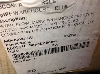 FLUID COMPONENTS FCI MASS FLOW METER LT81A,  29/30 GAUGE NOS RARE $799 9