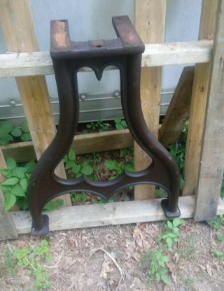 Antique Heavy Cast Iron LEGs Steampunk Industrial Table 3