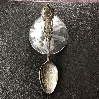 Vintage Mackinac Island Sterling Silver Spoon Native American 29.  5g Lighthouse