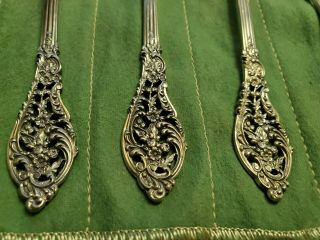 Reed and Barton Sterling Silver Florentine Lace Teaspoons set of 6 2