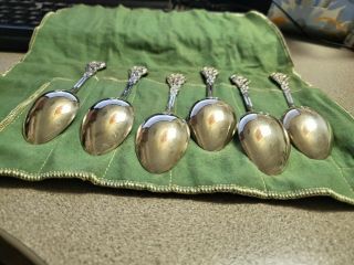 Reed and Barton Sterling Silver Florentine Lace Teaspoons set of 6 4