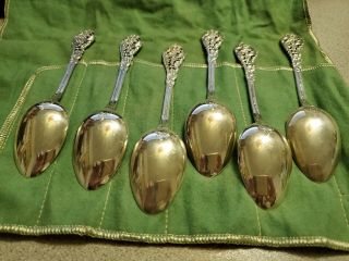 Reed and Barton Sterling Silver Florentine Lace Teaspoons set of 6 5