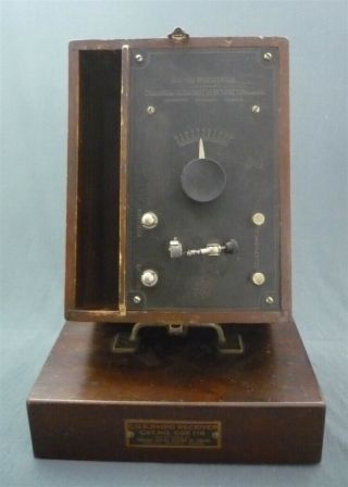 Antique Canadian General Electric Crystal Radio Receiver In Wooden Box Cge118