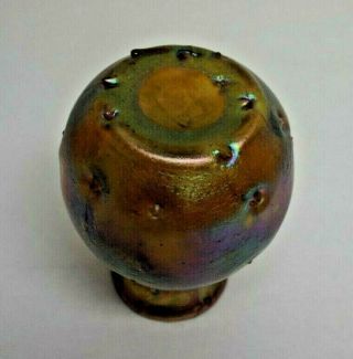 Vintage Loetz Iridescent Art Glass Vase w/ Dimples 5.  25 