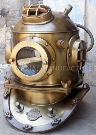 U.  S Navy Italia La Spezia 18 " Diving Helmet Mark V Deep Sea Divers Helmet Gift