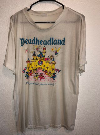 Vtg Grateful Dead T Shirt Dead Head Land Mickey Disney Rolling Stones Pink Floyd
