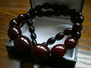 Antique Cherry Amber Bakelite Faturan Komboloi Chunky Prayer Beads 54.  3 Grm