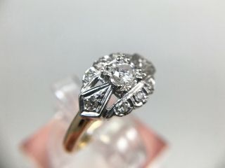 Vintage 14k Gold And Diamond Ring