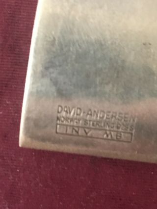 David Andersen Sterling Silver Enamel Necklace 3