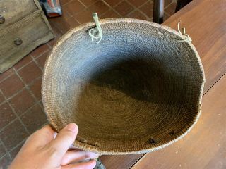 Antique 19th Century Native American Indian Basket w/ Braided Handle Estate Find 10