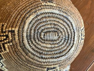 Antique 19th Century Native American Indian Basket w/ Braided Handle Estate Find 11