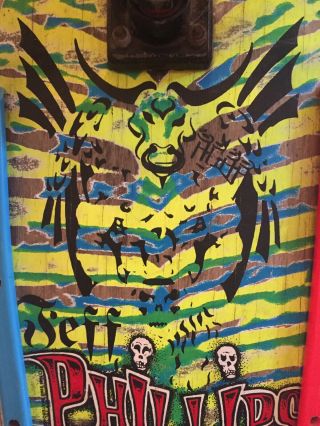 1987 SIMS JEFF PHILLIPS PRO MODEL COMPLETE SKATEBOARD TIE DYE DEMONS 3