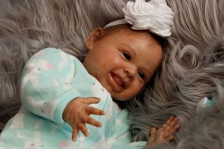Harper Biracial Reborn Newborn baby girl by Andrea Arcello RARE LE 11