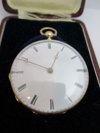 Antique 1880 Victorain 18ct Gold Pocket Watch A Goualle Geneve 50g Case G K61