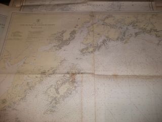 Vintage Nautical Maritime Chart (cape St.  Elias To Shumagin Islands Alaska)