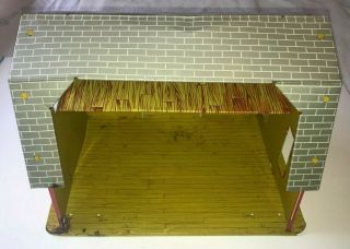 Vintage T.  Cohn 1950 - 60s Farm Play Set Tin Litho Barn Superior 2 (Grey Roof) 5