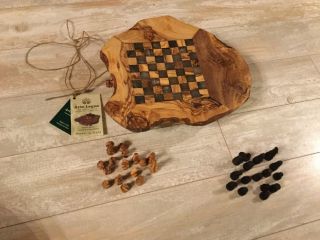 Arte Legno Luxury Italy Olive Wood Chess Set Made In Italy Vintage Antique