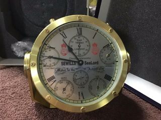 Marine Ships Bell Clock Sewell Sealord Of Liverpool