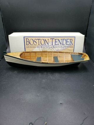 Authentic Models Boston Tender Wood Boat Ship With Oars Asa071 Iob