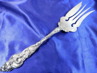 Reed & Barton Les Six Fleurs Sterling Silver Large Cold Meat Fork - Very Good M