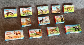 Animal Kingdom By Marx Set Of 12 Boxes,  Made In Taiwan