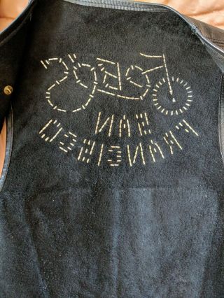 Vintage 1970s Leather Studded Biker Vest Febes San Francisco Gay leather Bar 8