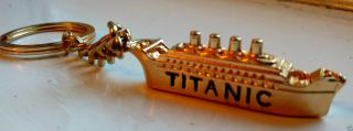 Titanic Gold Key Ring Fob Boat Mini Miniature Unique Unusual Ship Nyc Usa London
