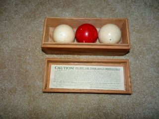 Antique BRUNSWICK - BALKE COLLENDER CO.  Billiard & Pocket Balls 4