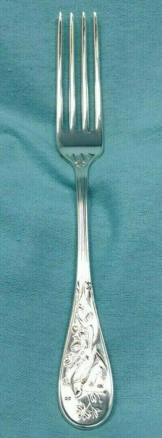 Tiffany & Co Sterling Silver Audubon Luncheon Fork.  No Monogram.  7.  25 "