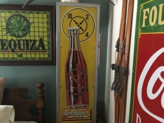 Vintage 1940’s Dr.  Pepper ALL ADVERTISING METAL SIGN 54” X 18” 6