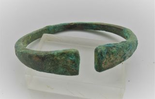 Scarce Circa 900 - 1100ad Viking Era Norse Bronze Bracelet