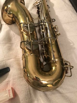 Vintage 1950’s Conn 10M Naked Lady Tenor Saxophone W/Selmer Mouthpiece & Case 4