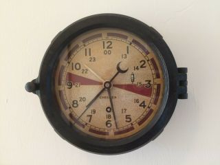 Chelsea Ships Radio Room Clock (serial 531437 Case B6902) With Key