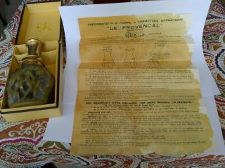 Rare Molinard Le Provencal Perfume Rene Lalique Frosted Bottle cira 1927 12