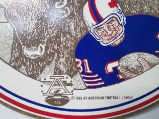 1966 Buffalo Bills AFL RARE Wood Wall Plaque 2