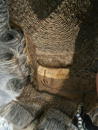 ANTIQUE ENGLISH BARRISTER ' S WIG British judge horse hair with metal box 5