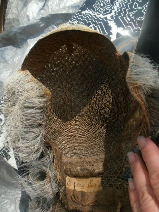 ANTIQUE ENGLISH BARRISTER ' S WIG British judge horse hair with metal box 7