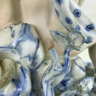 Antique Meissen Porcelain Figurine of 2 Putti Cherubs and Lamb 7