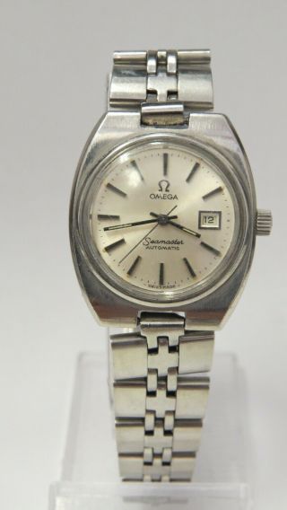 Vintage Omega Seamaster Automatic Silver Dial Date Dress Women 