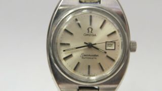 VINTAGE OMEGA SEAMASTER AUTOMATIC SILVER DIAL DATE DRESS WOMEN ' S WATCH OMEGA 684 4