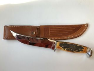 Vintage Case Xx Usa,  1965 - 69,  523 - 6,  Fixed Blade Hunting Knife,  W/sheath Nos