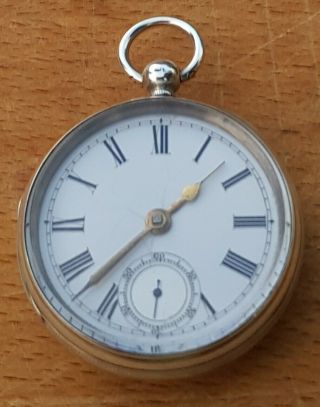 Antique Victorian 1871 London Fully Silver Hallmarked Fusee Pocket Watch