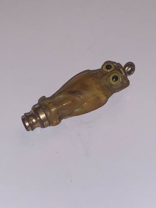 Very Rare 1885 Celluloid Figural Owl Magic Mechanical Pencil Antique Victorian