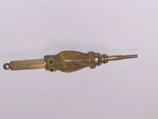 VERY RARE 1885 CELLULOID FIGURAL OWL MAGIC Mechanical PENCIL ANTIQUE VICTORIAN 4